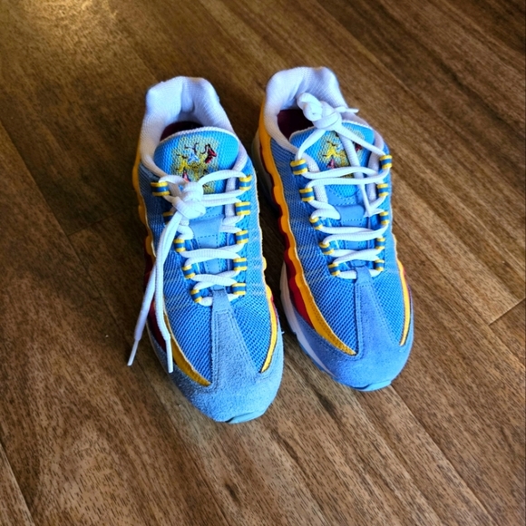 Shoes - Nike Air Max Dynamic Blue and Yellow Sneakers with Cushioned Soles